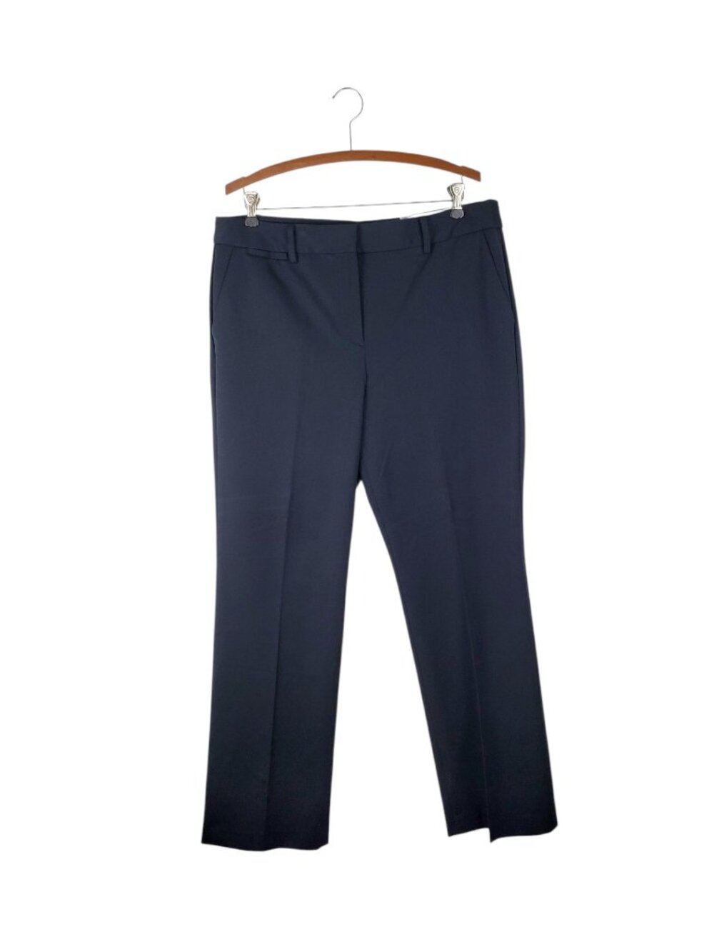 Talbots NWT Barely Boot Pants Navy Blue Full Length Dress Trouser Womens 14